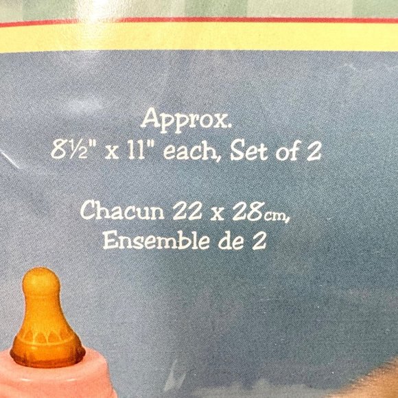 Vintage Dimensions Baby Hug Stamped Bib Kit Set of Two - New/Sealed (2002) - Picture 7 of 11